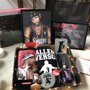 艾弗森手办篮球球星周边摆件手环海报玩偶生日礼物纪念品车载钥匙