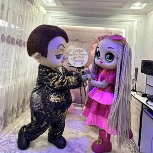 金闪闪大头娃娃人偶服装卡通道具吉祥物动漫活动演出玩偶服套装