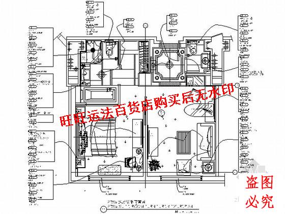 商务酒店标准客房b型施工cad图纸室内设计装修dwg图