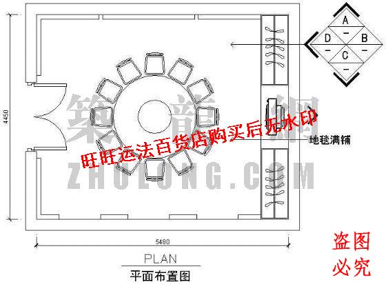 餐厅包间cad图纸12室内设计装修dwg图