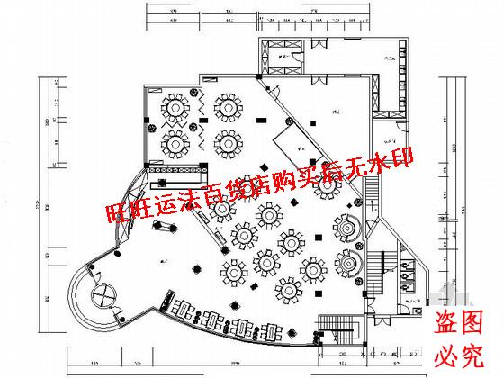 某酒店餐厅装饰全套施工cad图纸室内设计装修dwg图