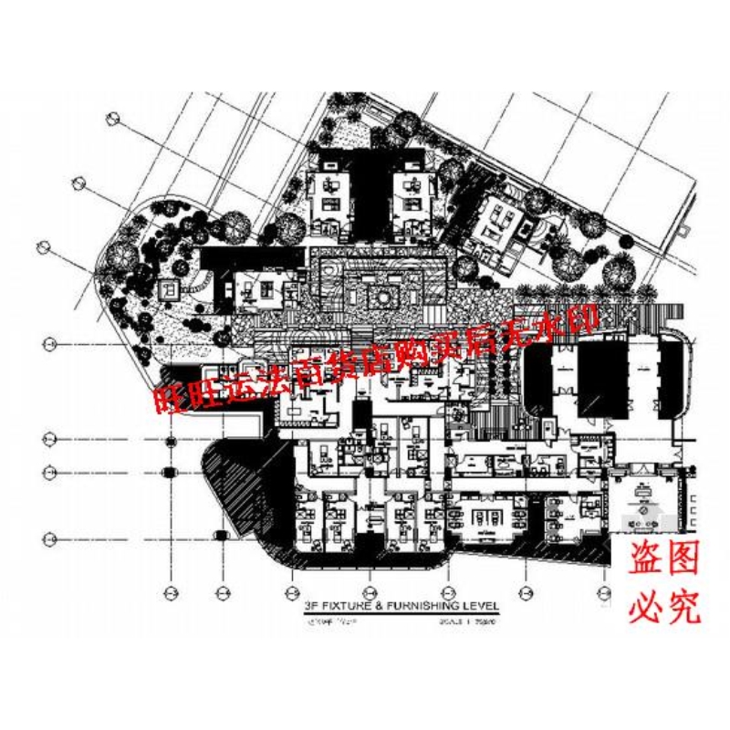 蛇口某大酒店SA区室内装修cad图纸室内设计装修dwg图