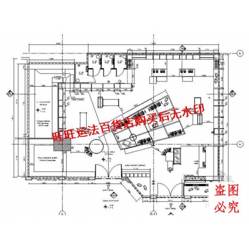 现代风格牛仔时装专卖店施工cad图纸（含实景cad图纸）