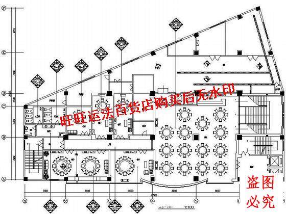 580平米中餐厅装修cad图纸(含效果)室内设计装修dwg图