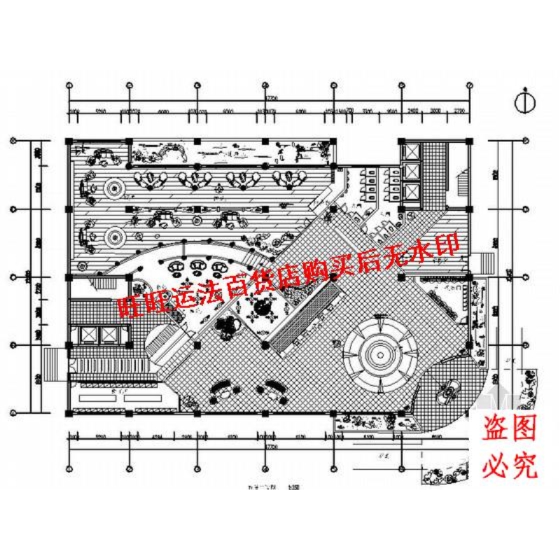 欧风酒店局部室内装修cad图纸室内设计装修dwg图