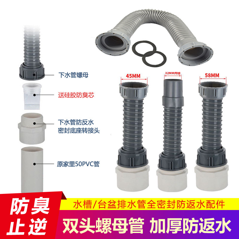 厨房菜盆洗碗盆出水管水槽下水管