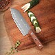 十八子作刀面防粘碳化原木手柄珀光小切刀R8390不锈钢家用菜刀