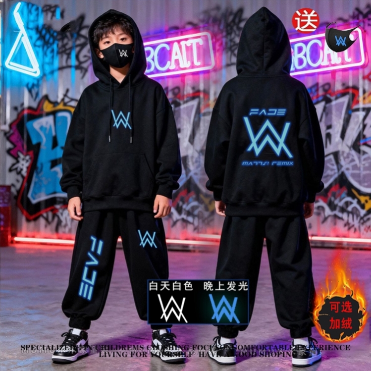 DJ哥嘉豪同款战衣春秋季薄款连帽卫衣男款青少年中学生加绒外套潮