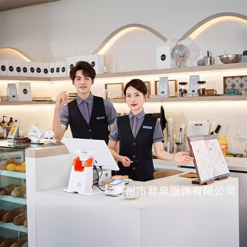 酒店餐饮服务员工作服短袖中西餐厅员工制服餐厅饭店工衣男女定制