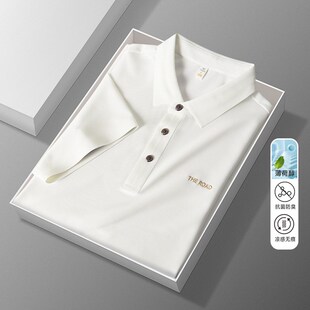 polo衫 男短袖 t恤休闲商务定制有领高级感刺绣设计感男士 翻领半袖