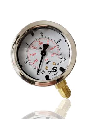 TecSiS泰科斯不锈钢压力表耐震充油注液立装径向YN6325MPAG1/4