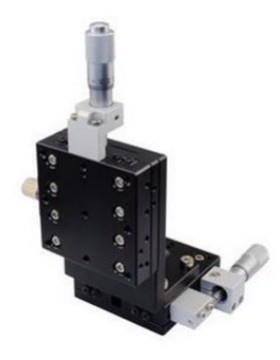 XZ轴60*60LEV60-L-C2交叉导轨型千分尺旋钮位移平台微调架