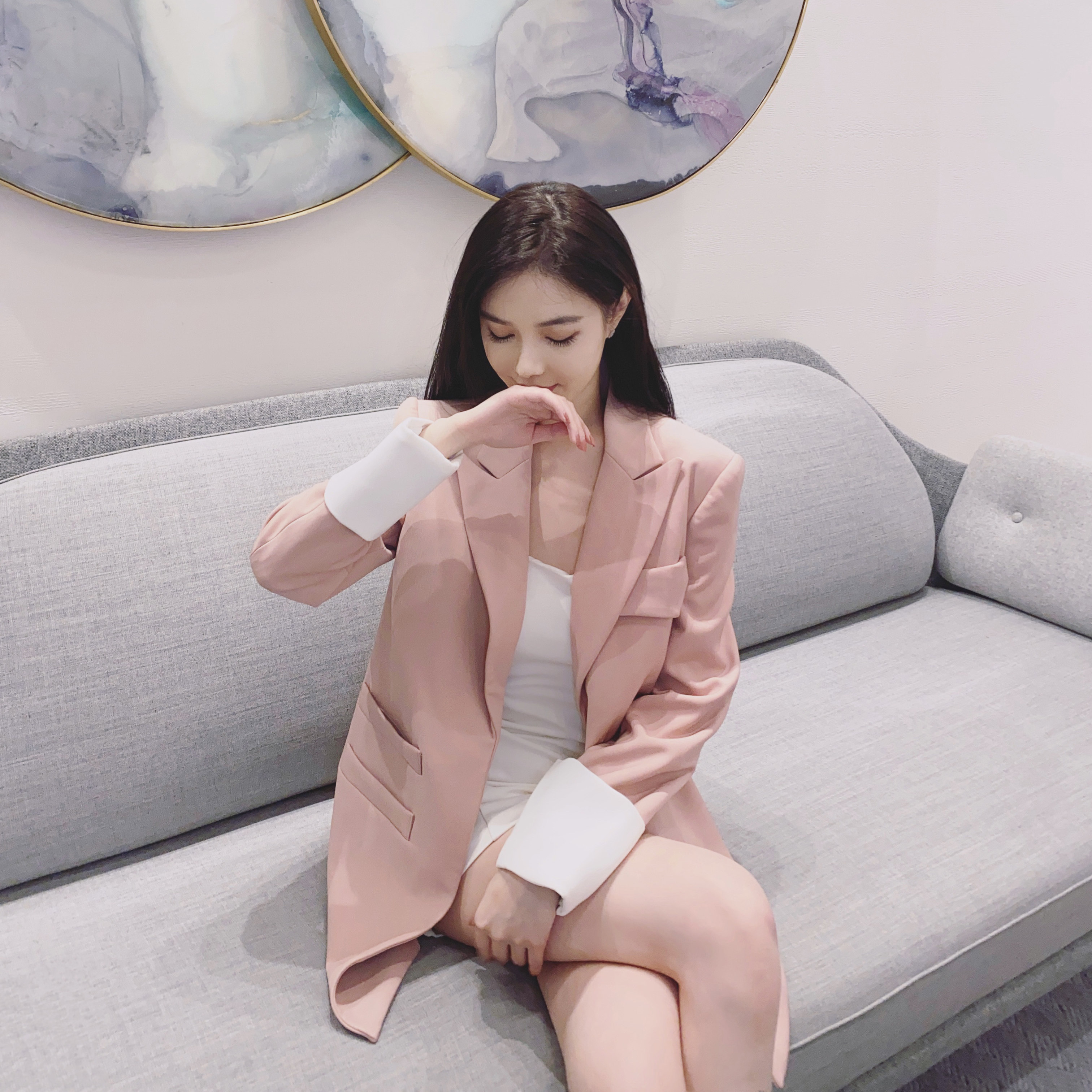 3折奶油水蜜桃粉色时尚秋款西装外套女2026新款高级设计感小众