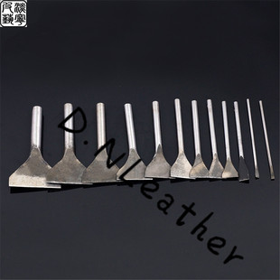 锻钢一字冲 手工DIY皮具牛皮革腰带斩平斩平口卡位冲刀冲皮线斩