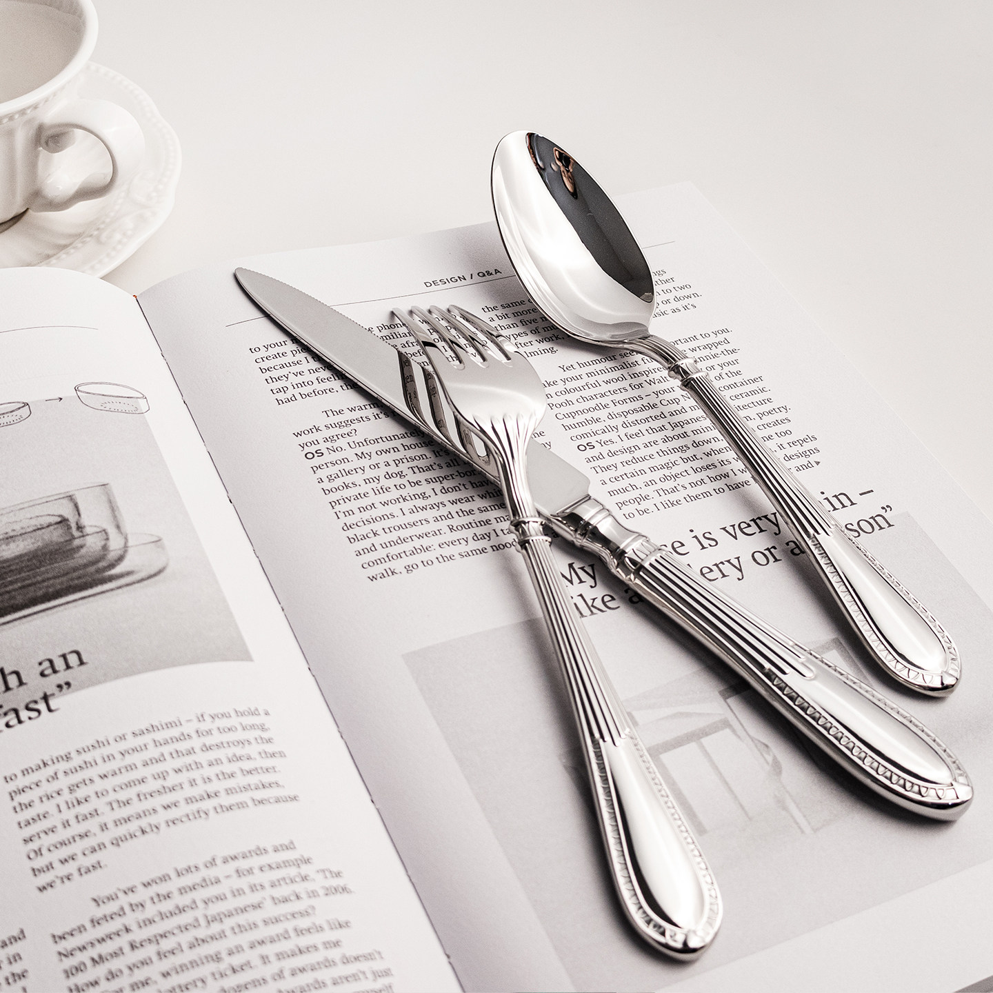 304不锈钢欧式solar系列高奢复古风西餐餐具刀叉勺ins风甜品勺叉,餐饮具,西餐勺,淘宝优惠券,粉丝福利购,淘宝优惠卷