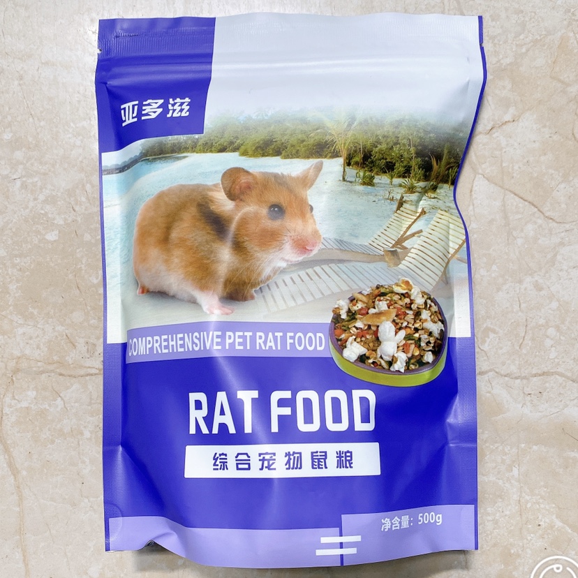 亚多滋综合鼠粮仓鼠粮食蔬菜水果鼠主粮金丝熊花枝鼠饲料500g