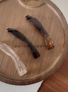 有弹簧~3色基础款蝴蝶结香蕉夹竖式马尾扭扭夹10.5厘米长度百搭