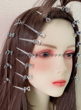20个装起～铝制美发定位夹基础实用化妆刘海夹做造型小夹子包邮