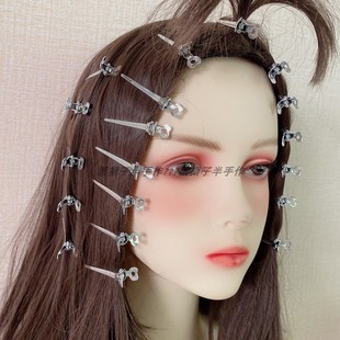 包邮 20个装 起～铝制美发定位夹基础实用化妆刘海夹做造型小夹子