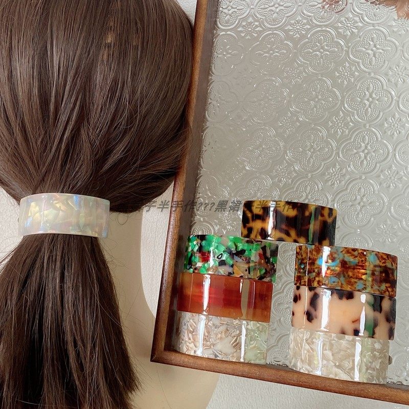 是弹簧夹~8个色是客人订单款低马尾扣秋冬新款醋酸板材气质款简约