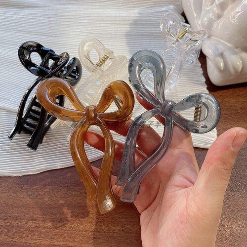 镂空蝴蝶结飘带抓夹发抓