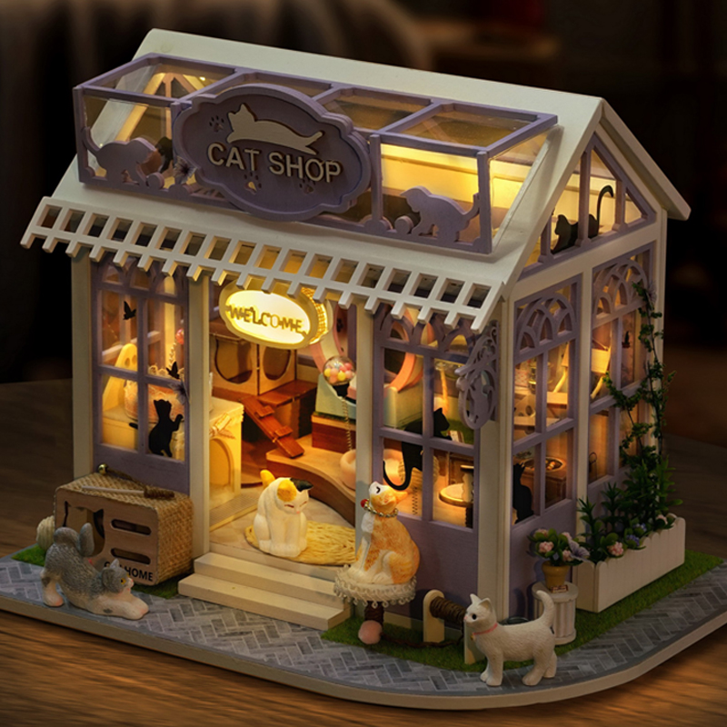 智趣屋diy小猫乐园拼装房