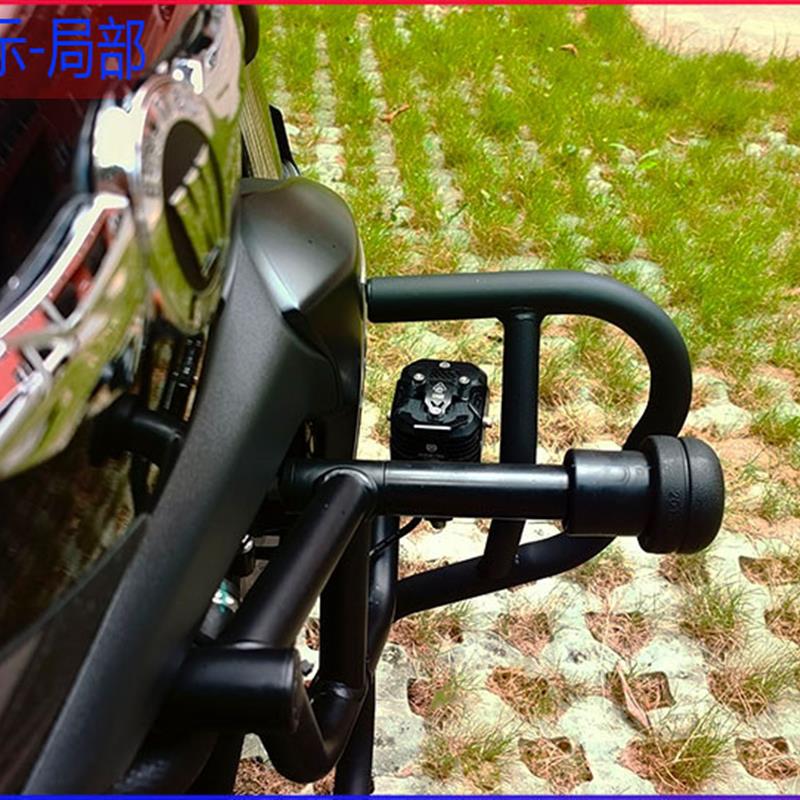 适用新款于豪爵TR300保险杠HJ300-3防摔前护杠一字杠原车人气改装