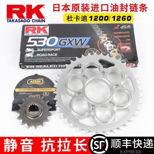 适用杜卡迪揽途1200安德鲁Enduro1260大小大齿盘链轮RK黑金炼条