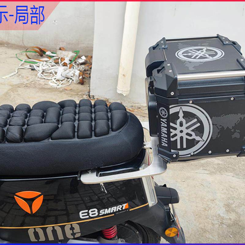 适用新款于雅迪冠能E8货架E8S加厚不锈钢载重型尾箱支架原车改装