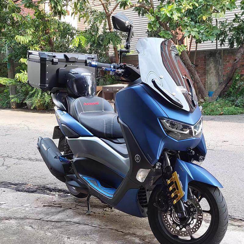 适用雅马哈NMAX155改装挡风玻璃竞技款前挡风风挡防风板护胸透明