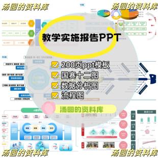 教学能力大赛实施报告200页可编辑ppt模板流程图素材国赛12图
