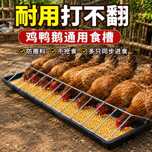 省饲料不浪费方形鸡食槽加厚防翻