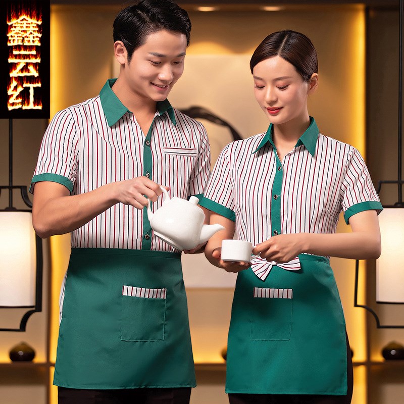 酒店服务员工作服制服女短袖夏季时尚衬衫麦当劳快餐小吃汉堡茶楼