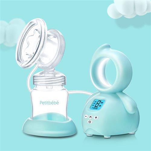 智能电动吸奶器自动吸乳器硅胶变频防回流breast pump按摩小夜灯