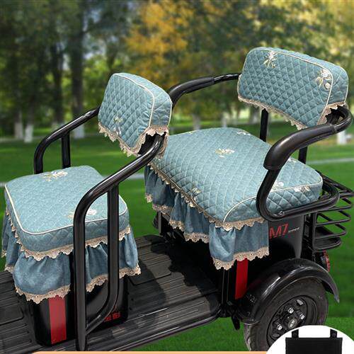 爱玛乐酷雅迪幸驰金彭美途小鸟电动三轮车座套坐垫夹棉加厚防滑罩