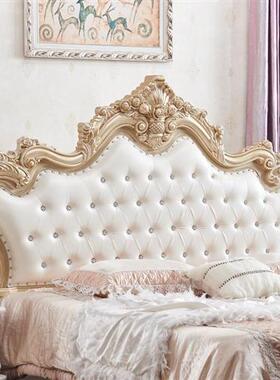 F2CZ欧式床头软包床靠背法式烤漆公主风1.8米床头板双人奢华床头