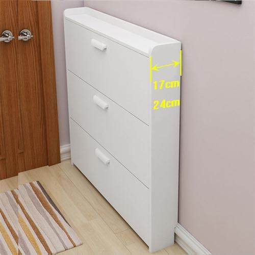 门口超薄鞋柜家用翻斗大容量防尘白色鞋架简约门厅柜简易经济型