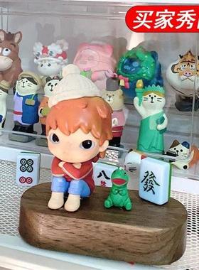 实木底座木摆件汽车中控台桌面家居摆件复古玄关车载代发亚马逊