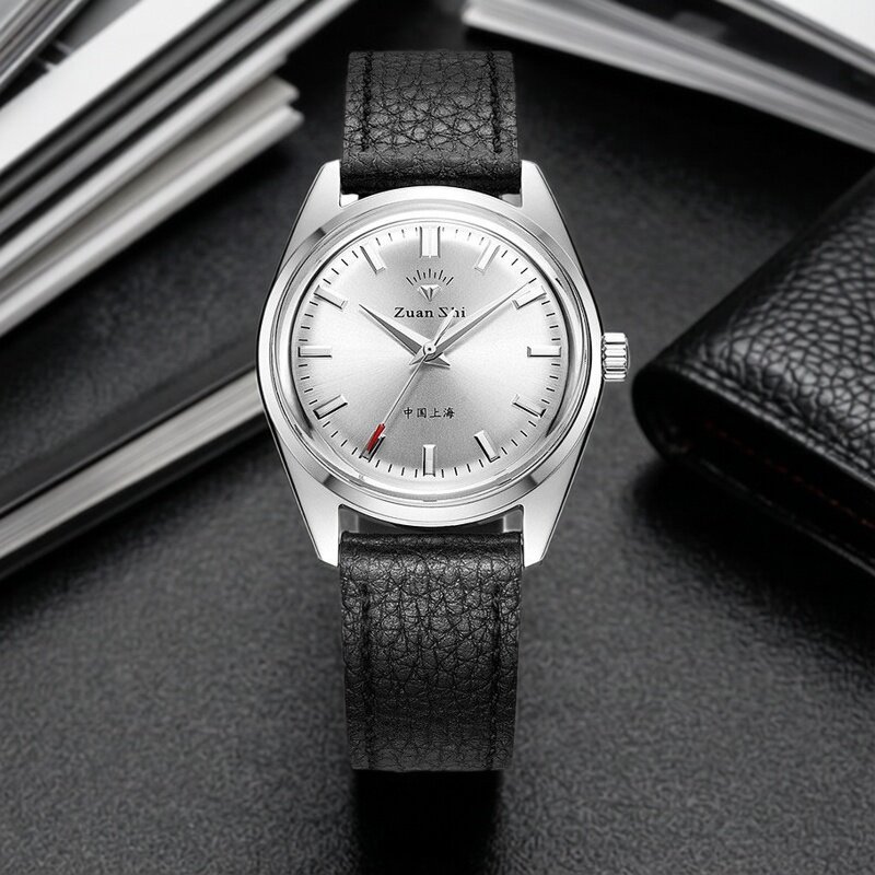 上海钻石牌手表手动上弦机械表男生手表高端复刻怀旧男士休闲腕表