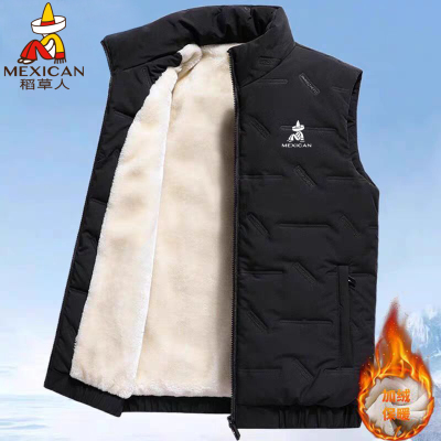 稻草人羽绒棉服男士保暖背心马甲