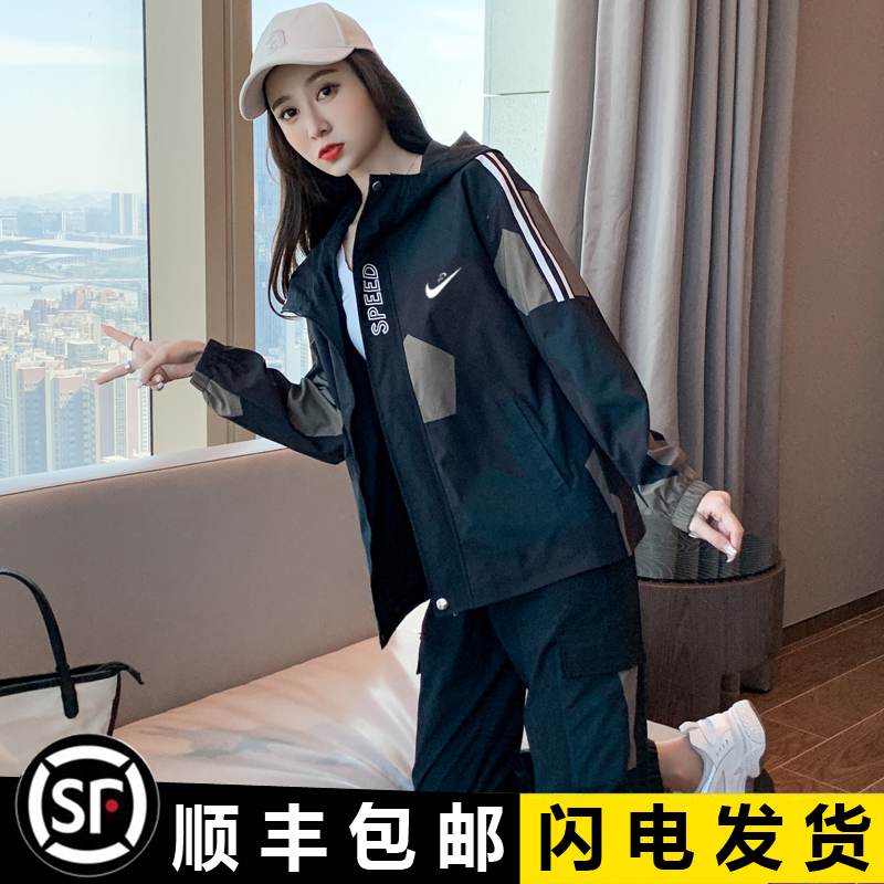 2023年运动服套装女春秋季时尚休闲宽松卫衣显瘦潮牌中学生两件套-封面