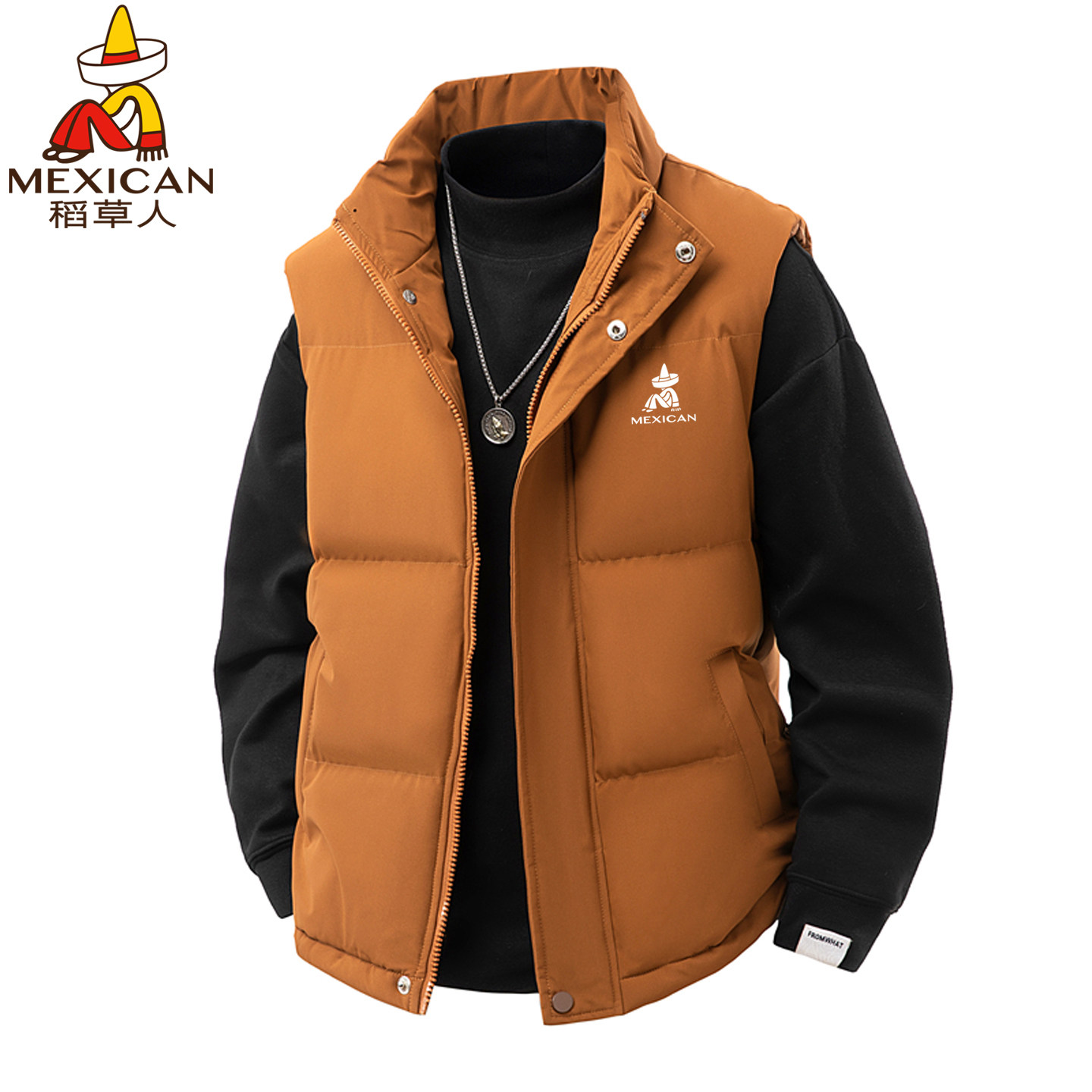 稻草人冬季羽绒棉马甲男士大码保暖背心加厚外穿立领坎肩马夹外套,男装,常规马甲,淘宝优惠券,粉丝福利购,淘宝优惠卷