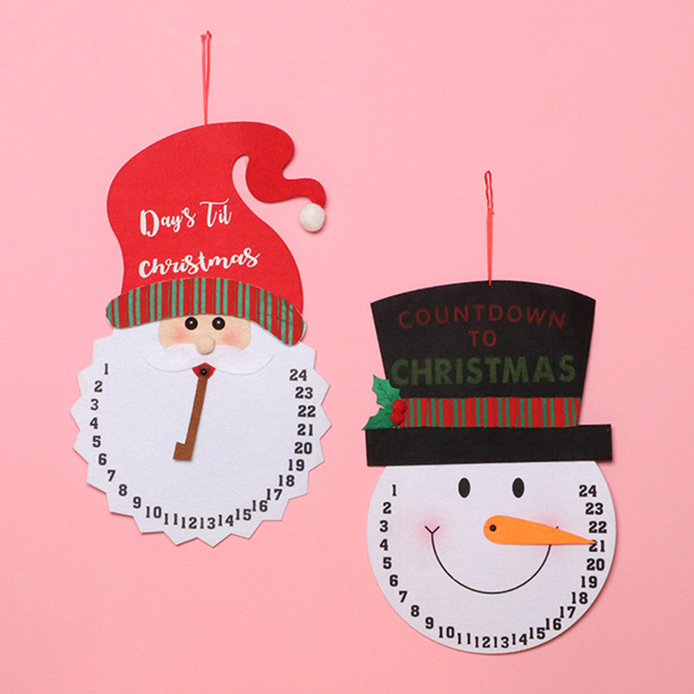 christmas advent non-woven exquisite santa wall calendar cou