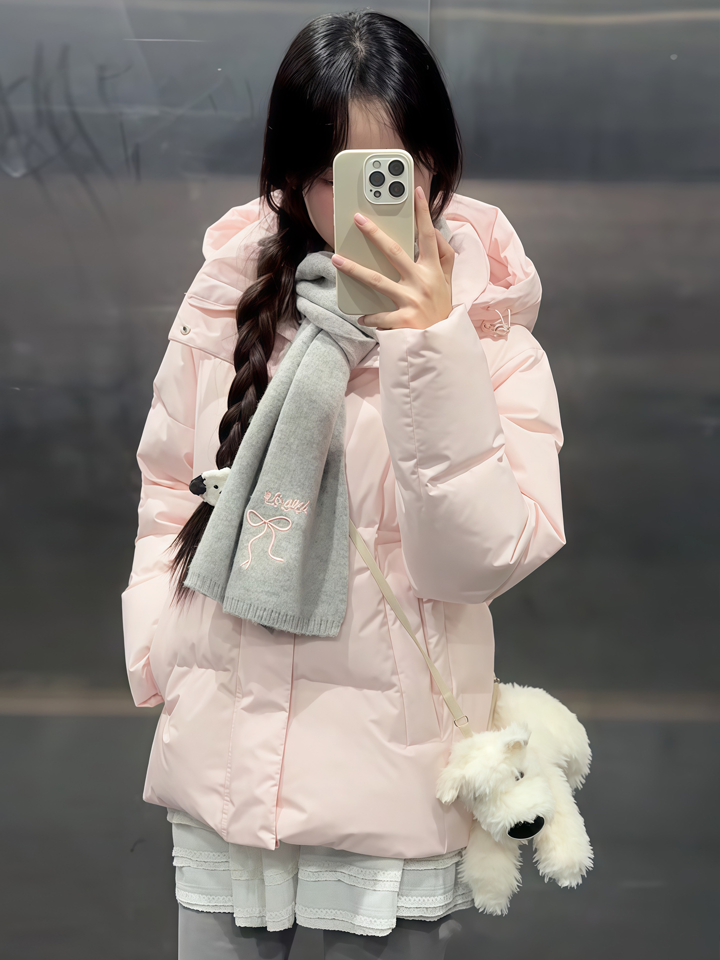 中戏短款羽绒棉服女2025新款韩系小个子宽松棉衣冬季加厚棉袄外套