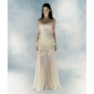 CAMEYLIU 荷叶边细吊带连衣裙层次感高级感 2026早春SS