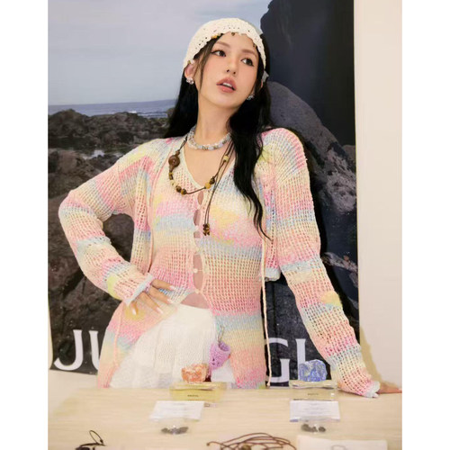 SHELLE ARTISTE进口纱干杯吧背心开衫一起运动吧多功能裤