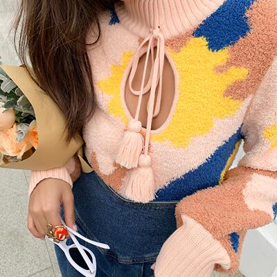 【4折秒杀】Alice mccall泡泡袖圆领甜美宽松绑带上衣GCDS牛仔裤