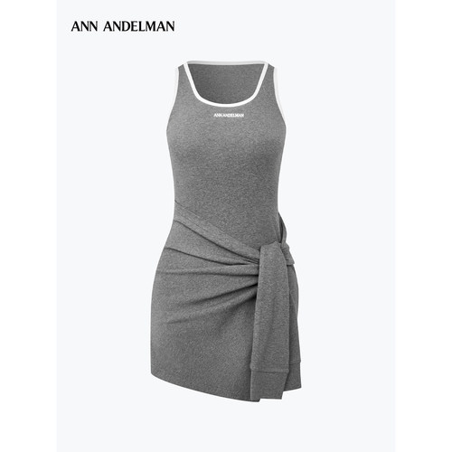 ANN ANDELMAN官方直营绑带撞色针织背心连衣裙运动风设计感裙子