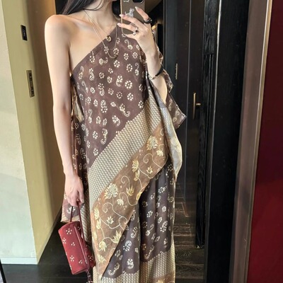 【ODTD MAKEIF联名款】设计师女装25夏季波嬉系原创印花宽松长裤