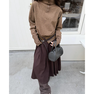 【新品】Palavas布洛涅书简上衣极简风毛衣女短款经典简约针织衫